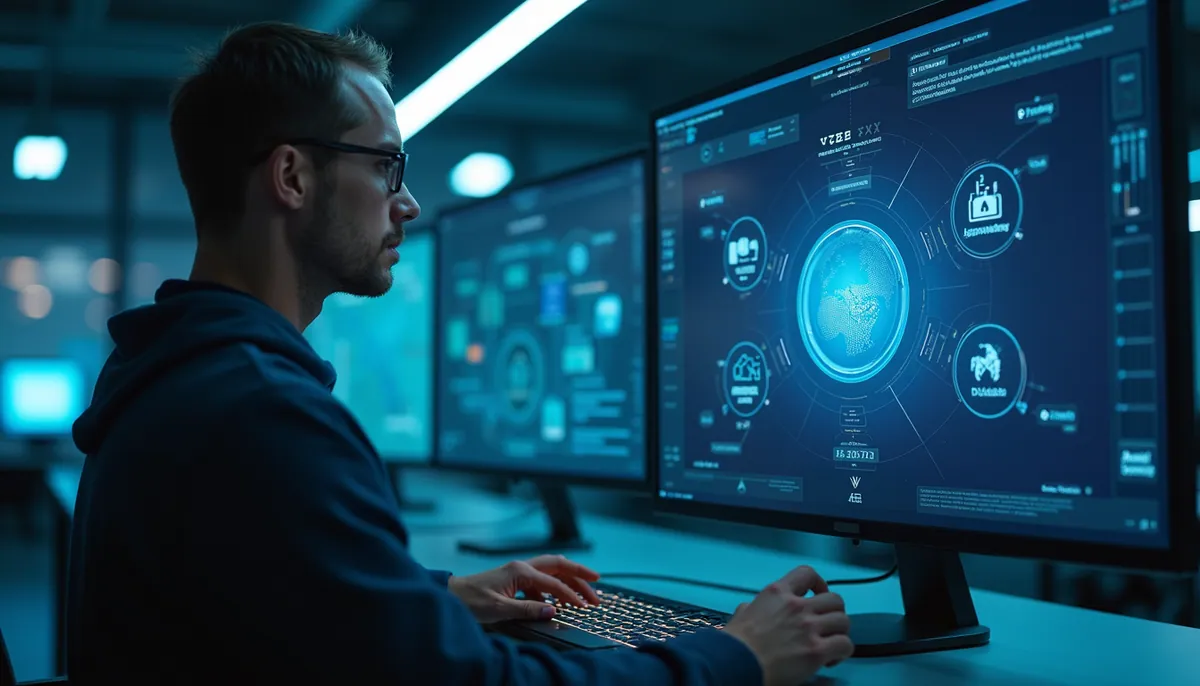 Eye-level view of a modern recruitment technology interface