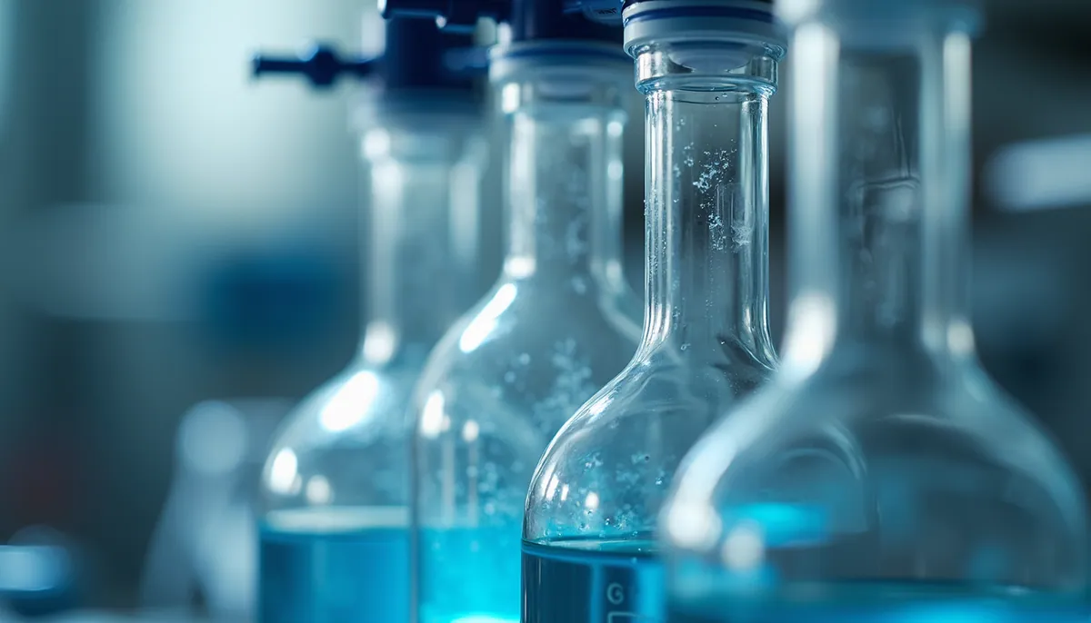 Eye-level view of a bioreactor setup